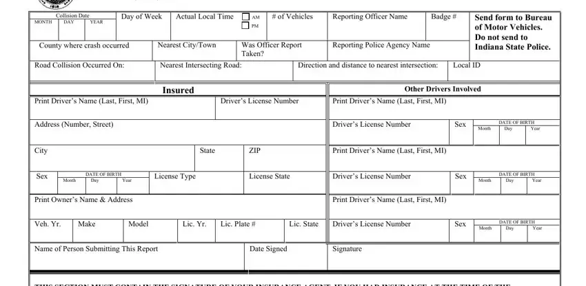 Filling in segment 1 in sr21 form