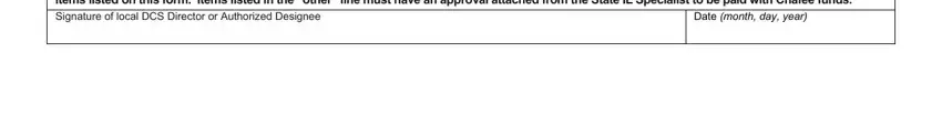 Stage number 3 of filling out emancipation forms