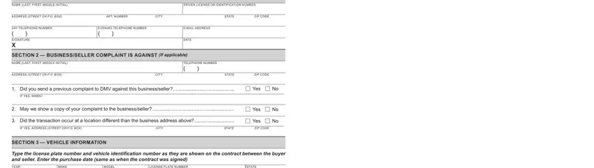 ca complaint dmv form conclusion process shown (portion 1)