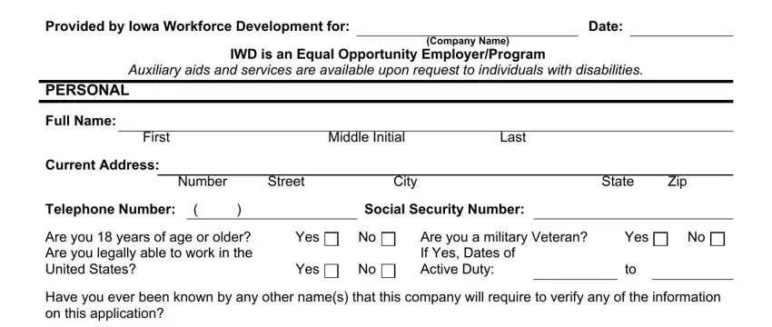 Iowa Application Employment PDF Form - FormsPal