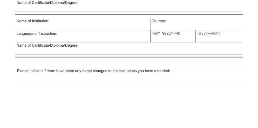 From yyyymm, Language of Instruction, and Name of Institution in iqas transcript format