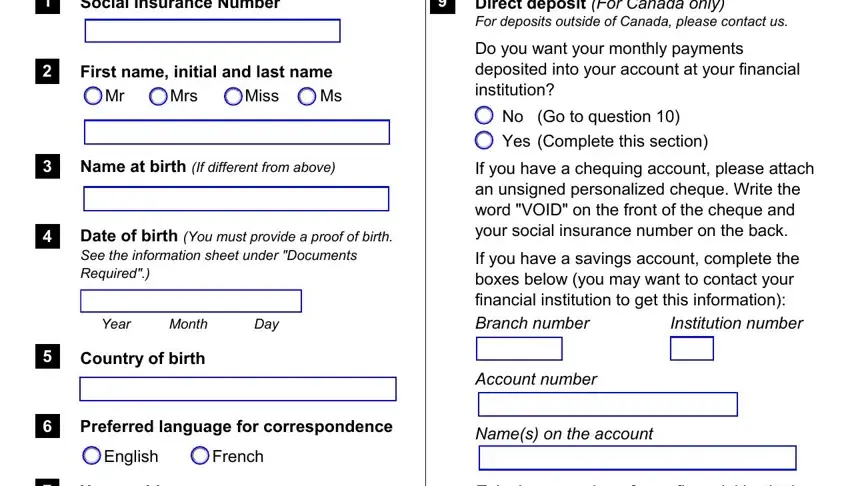 Step # 4 in filling in oas application pdf