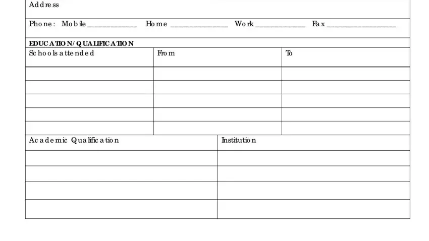 Filling out section 2 of jdf recruiting