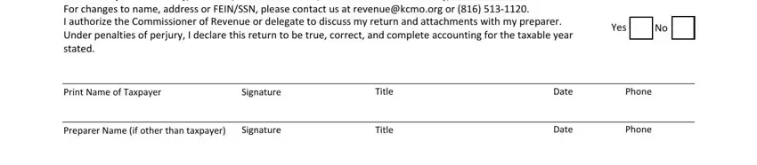 Filling out part 2 in Kcmo Rd 110 Form