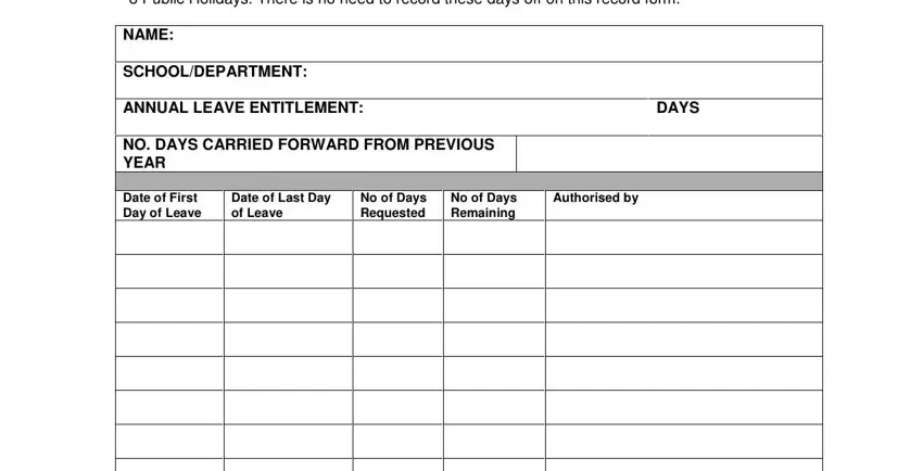 leave card for employees writing process detailed (portion 1)