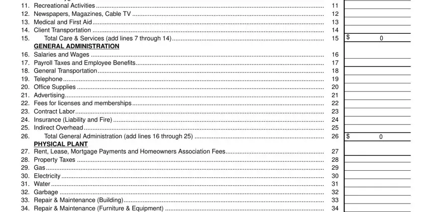 Food Costs   Household Supplies, Rent Lease Mortgage Payments and, and Salaries and Wages   Payroll in 401 monthly