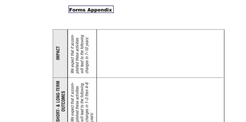 Guidelines on how to fill out how to create logic model step 1
