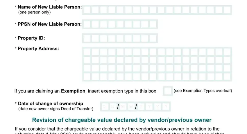 Filling in section 1 of 127A