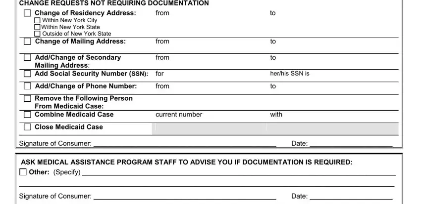 Filling out section 2 in 751k form