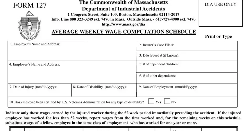 Massachusetts Form 127 ≡ Fill Out Printable PDF Forms