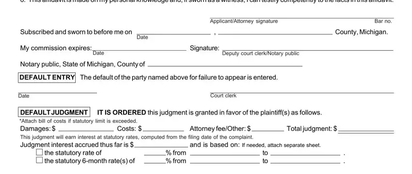 Step # 2 in submitting default request entry