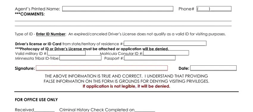 Mcf Visiting Form conclusion process detailed (portion 2)