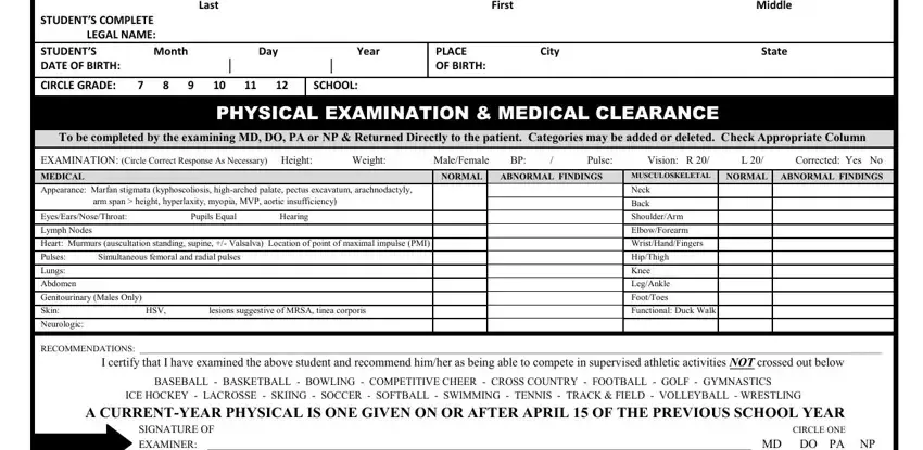 Mhsaa Medical Form ≡ Fill Out Printable PDF Forms Online