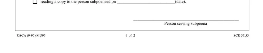 Step no. 3 of filling in osca documents