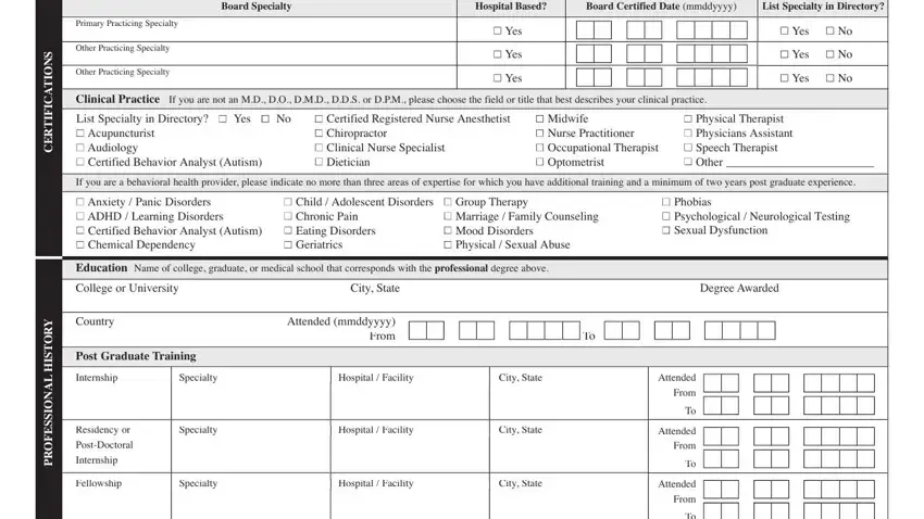 multiplan practitioner application form conclusion process detailed (step 2)