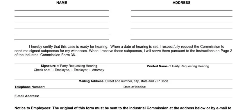 Tips on how to fill in Nc Form 33 stage 3