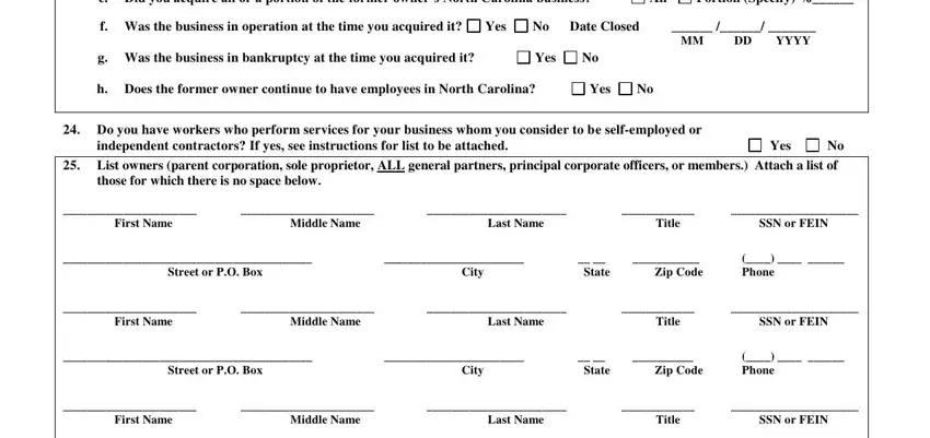 Guidelines on how to fill in ncui 604 online portion 5