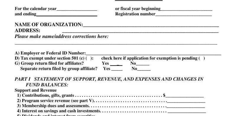 or fiscal year beginning, ANNUAL REPORT, and For the calendar year and ending in doj nh forms
