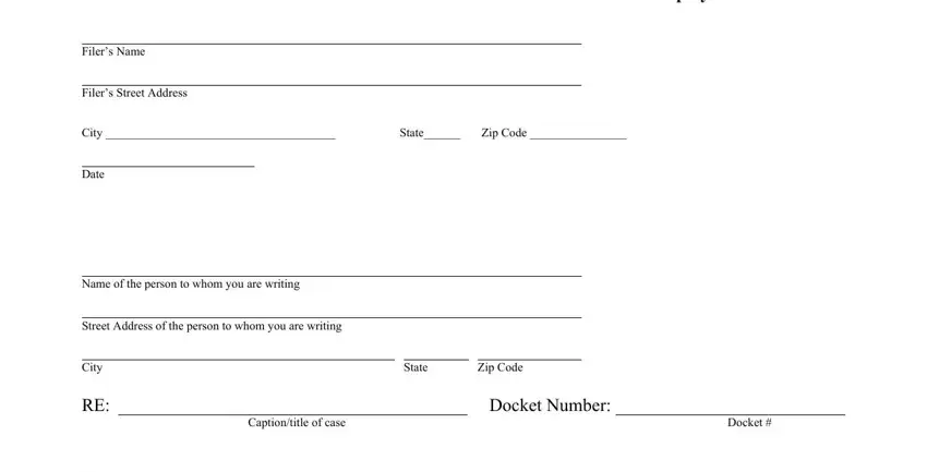 Guidelines on how to fill in letter certification docket part 1