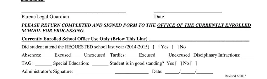 Filling out part 3 in Nnps Transfer Application Form