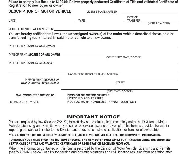 cs l mvr 53 form completion process shown (part 1)