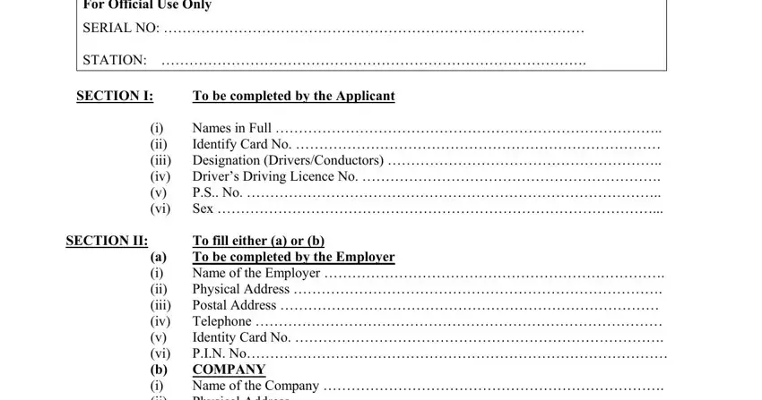 Filling in segment 1 in ntsa psv