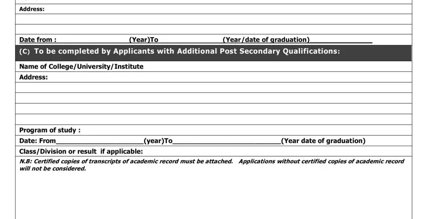 Ways to complete application forms of nul step 4