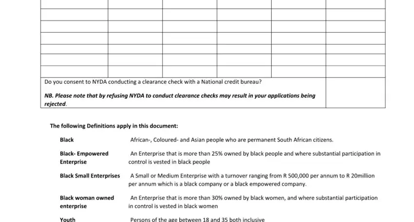 Find out how to fill out nyda business funding application forms 2021 pdf download portion 3