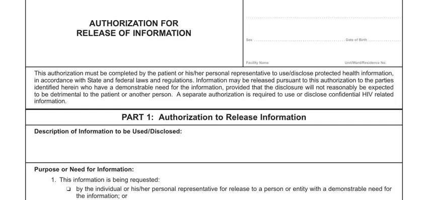 Stage # 1 in submitting omh forms