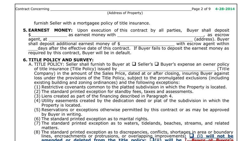 Ways to complete contract trec step 4