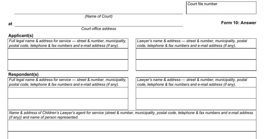 Tips to complete Form 10: Answer part 1