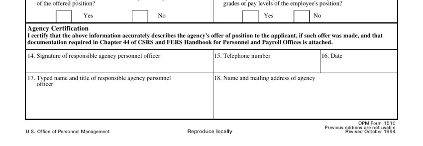 Part no. 2 for filling in Certification