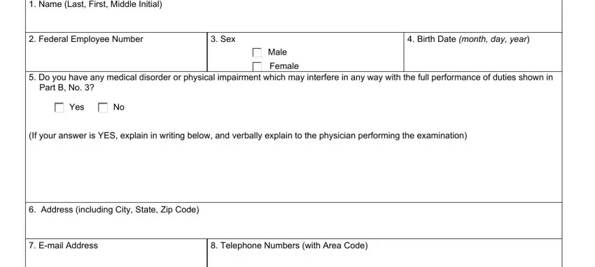 Filling in segment 1 in optional form 178