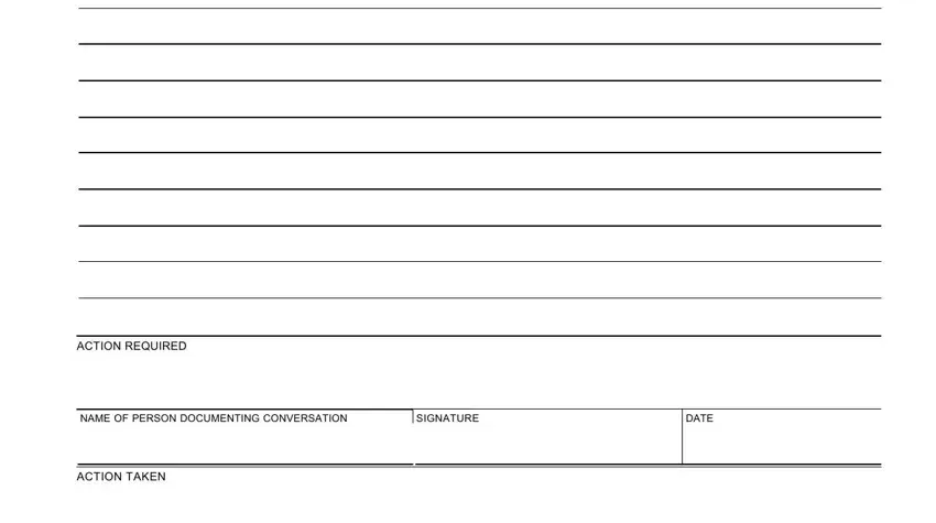 Step # 2 of submitting record of conversation pdf