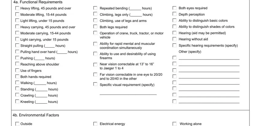 Filling out segment 4 in optional form 178