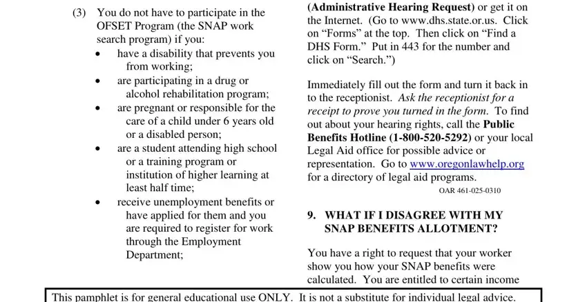 Step no. 2 of filling out oregon snap phone number