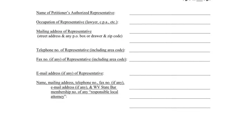 Stage # 5 in completing Ota Form 1