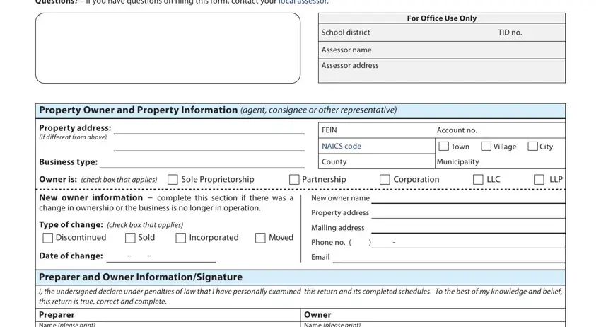 Part no. 1 in filling in Pa 003 Form