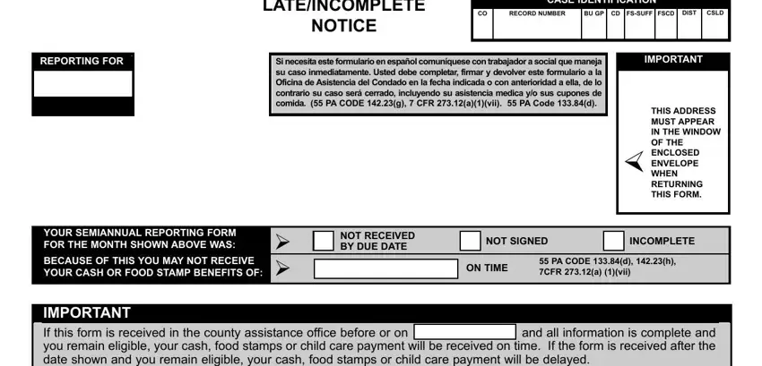 Step number 1 in filling in pa 564 pdf