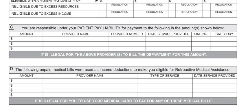 REGULATION, INCURRED MEDICAL EXPENSES ELIGIBLE, and REGULATION inside pa fs162c