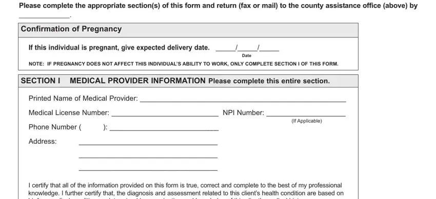 Completing segment 2 of pennsylvania 635 medical assessment form