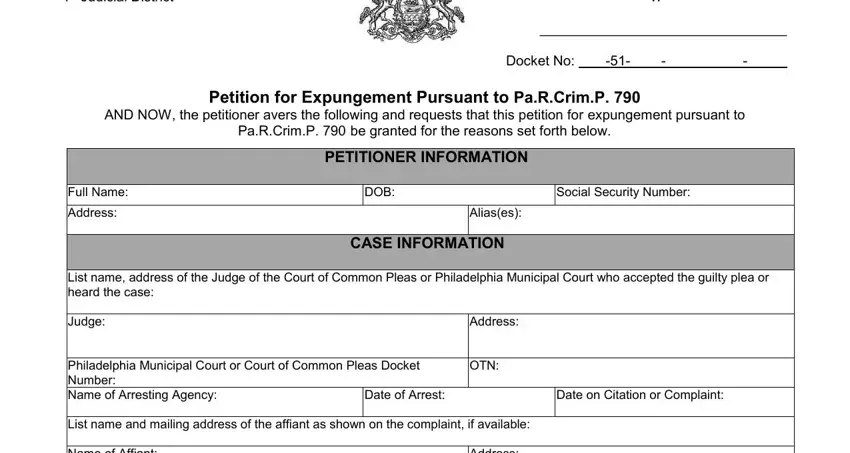 Writing segment 1 in pa petition expungement