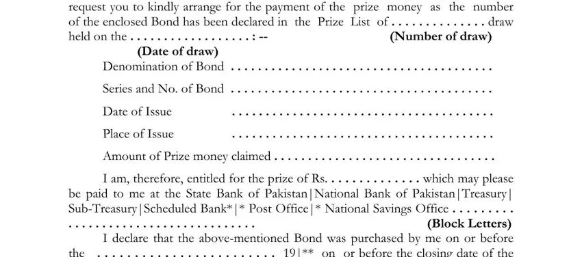 Step no. 1 in submitting prize bond claim form new