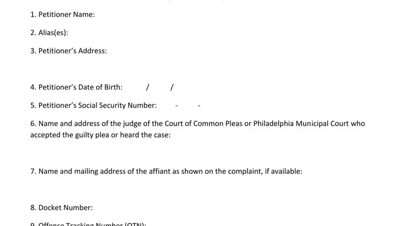 Part # 5 of submitting pa petition expungement