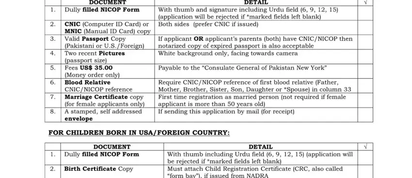 The way to prepare nicop form online stage 4