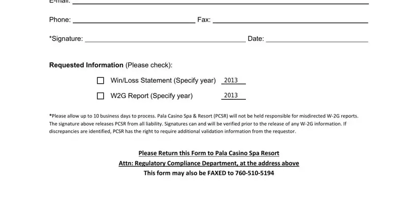 Part # 2 for filling out PCSR