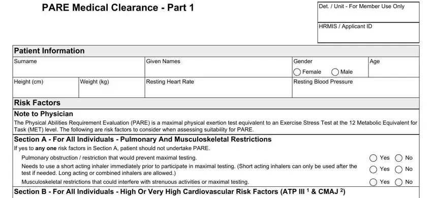 canada pare medical police completion process shown (stage 1)