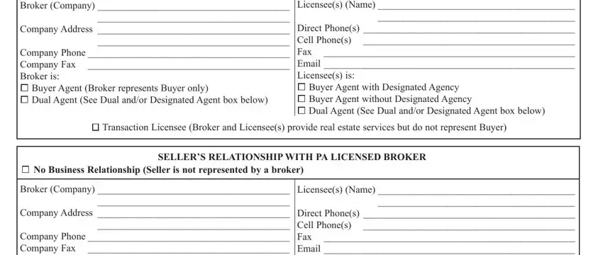 Part no. 2 in filling out pa standard agreement for the sale of real estate