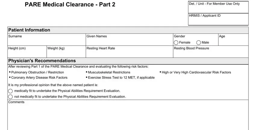 How one can complete canada pare medical police part 4