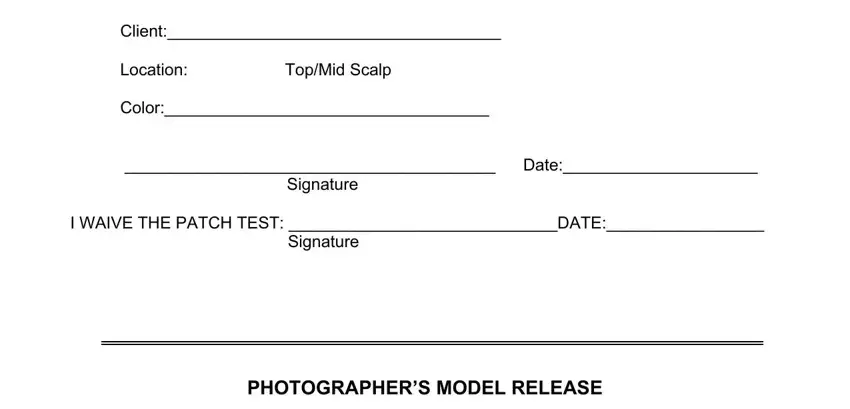 A way to complete patch test forms portion 1